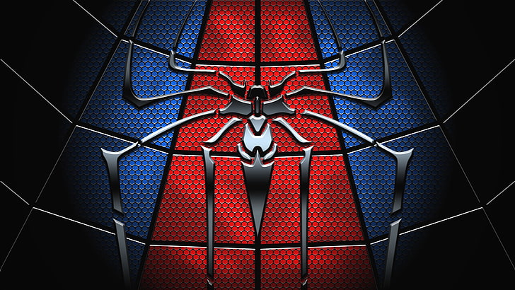 HD wallpaper: spiderman backgrounds for laptop, blue, red, indoors