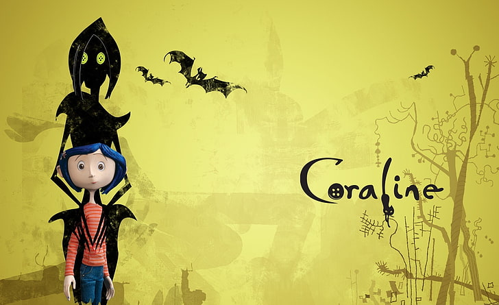 Dakota Fanning In Coraline I, Coraline digital wallpaper, Cartoons