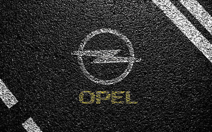 General Motors, Opel, logo, Vauxhall, asphalt, road, communication
