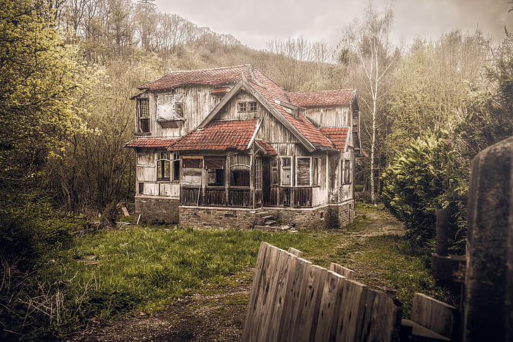 old, house, ruin