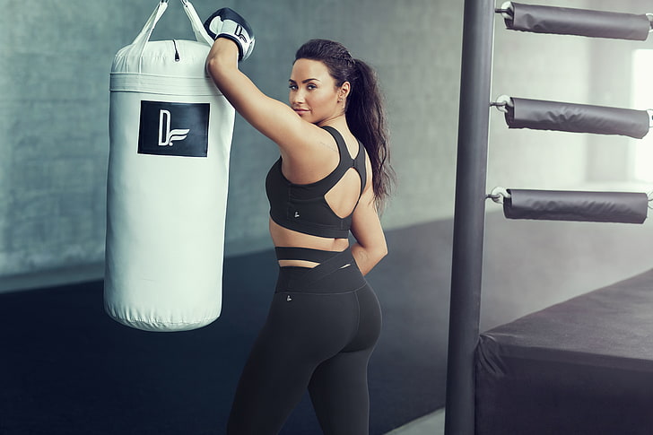 Demi Lovato, 8K, Fabletics, 4K, young adult, young women, lifestyles, HD wallpaper