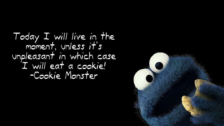 Cookie Monster quote, cookie monsters, quotes, 1920x1080, HD wallpaper