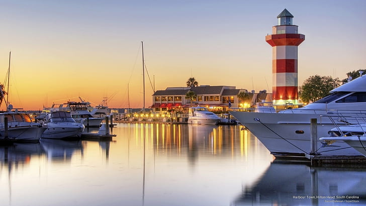 Harbour Town, Hilton Head, South Carolina, North America, HD wallpaper