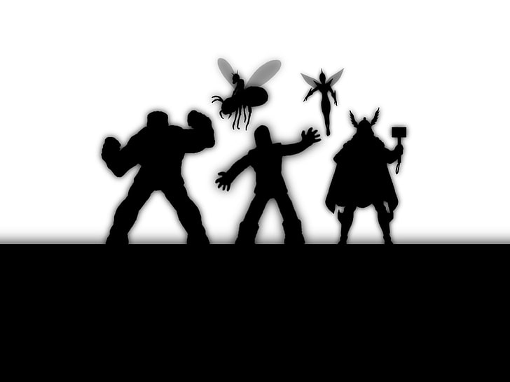 The Avengers 1st Formation, group of people, silhouette, real people