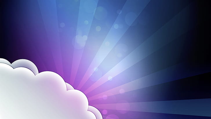 Shiny purple cloud, 3d and abstract, HD wallpaper