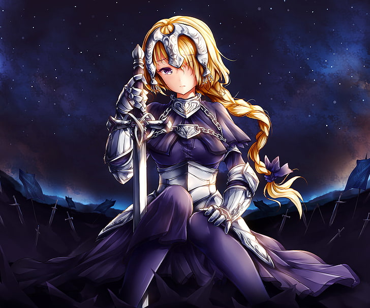HD wallpaper: fate stay night, saber, armored, sword, blonde, sad face,  Anime | Wallpaper Flare