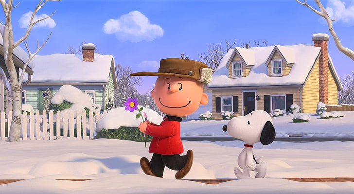 The Peanuts Movie 2015, Snoopy and Charlie Brown digital wallpaper