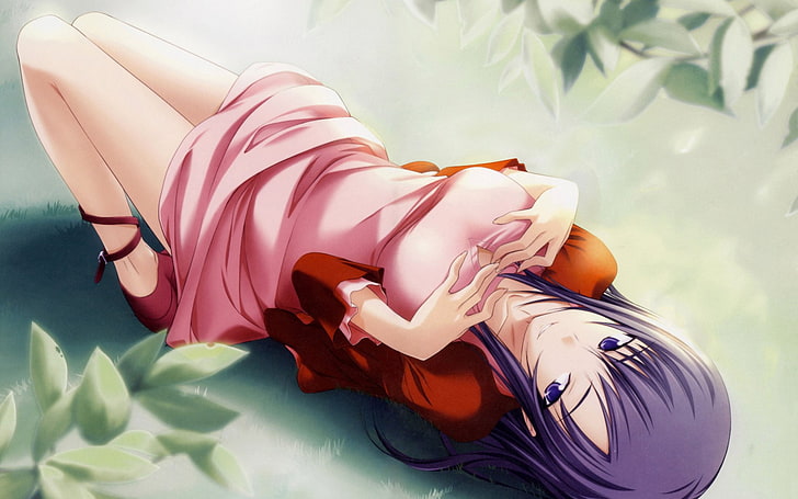 Anime, Highschool Of The Dead, Purple Hair, Saeko Busujima, HD wallpaper