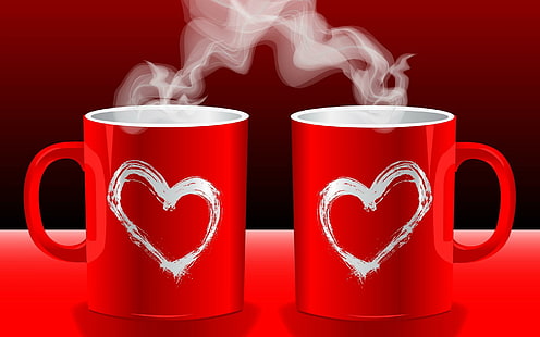 HD wallpaper: Love,Morning ,Coffee, good morning, red cups | Wallpaper Flare