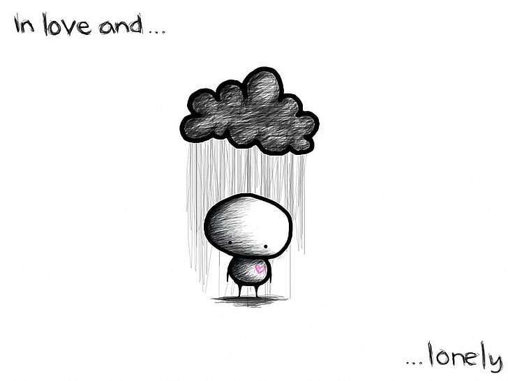 HD wallpaper: cartoon, love, mood, rain, romance, sad, sorrow, storm |  Wallpaper Flare