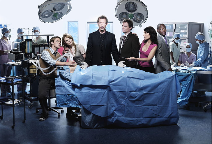 men's black dress shirt, Dr. House, House M.D, the series, operating, HD wallpaper