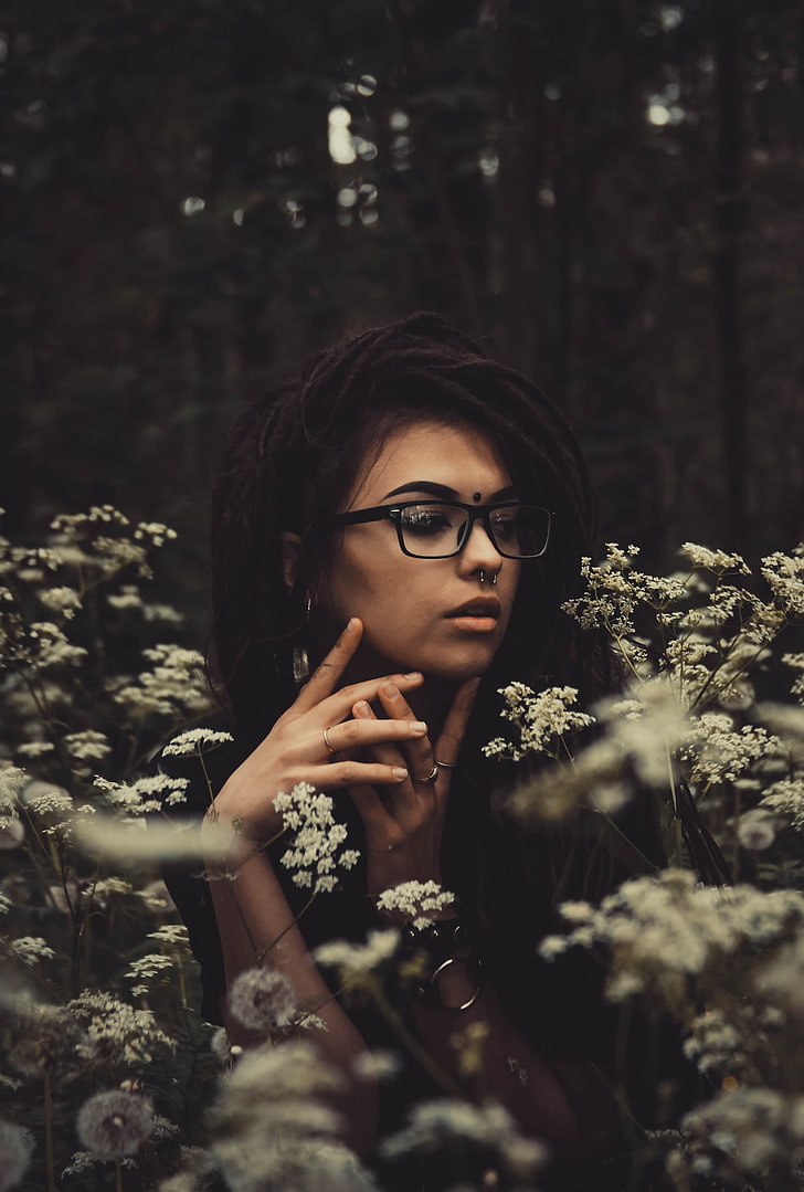 women, women outdoors, women with glasses, young adult, portrait
