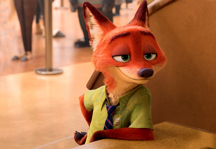 Zootopia, Best Animation Movies of 2016, cartoon, fox, HD wallpaper