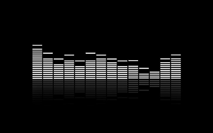 white and black equalizer illustration, sound, mixing consoles, HD wallpaper
