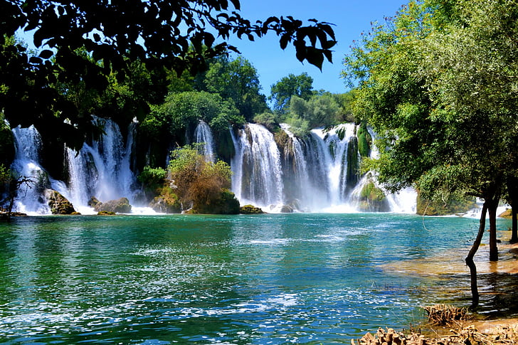 and, bosnia, herzegovina, kravice, nature, parks, rivers, waterfalls, HD wallpaper