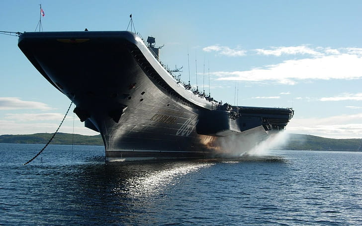 aircraft carrier, warship, sea, vehicle, military, HD wallpaper