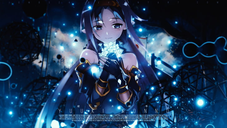 Sword Art Online, Sword Art Online II, Yuuki Konno, illuminated, HD wallpaper