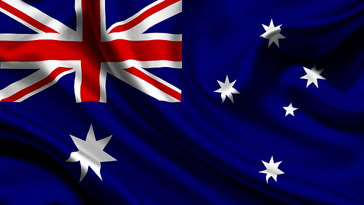 flag, Australia, shape, patriotism, star shape, blue, backgrounds, HD wallpaper