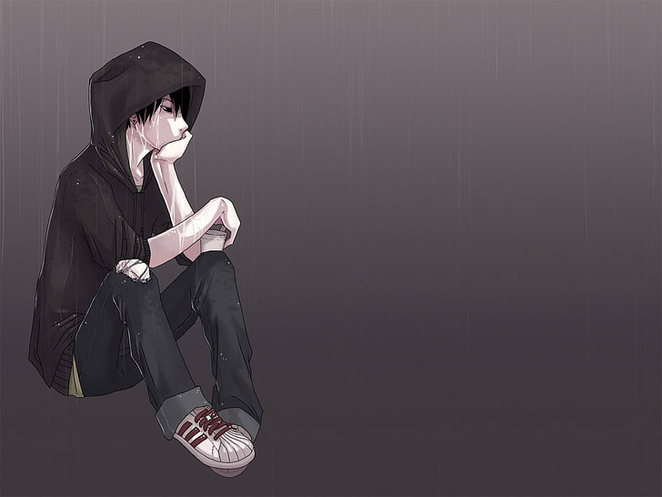 Sad Anime Faces, anime boy sad face HD wallpaper