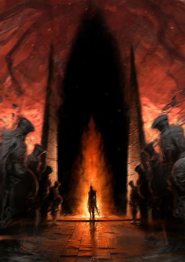 Dark Souls II, burnt ivory king, artwork, digital art, knight