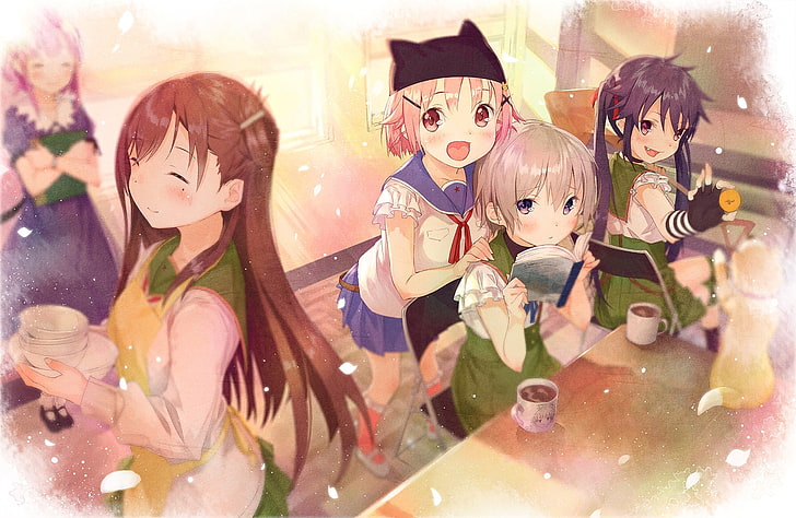 anime, Gakkou Gurashi! , anime girls, Takeya Yuki, Ebisuzawa Kurumi, HD wallpaper
