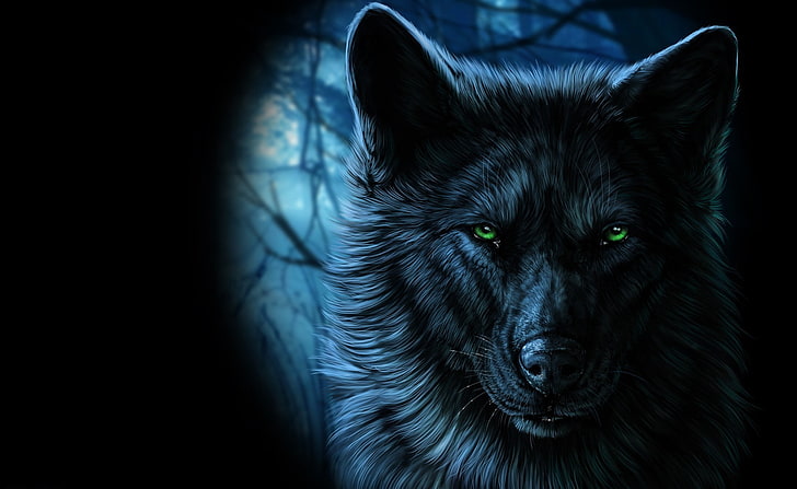 HD wallpaper: animals, artwork, fantasy Art, wolf | Wallpaper Flare