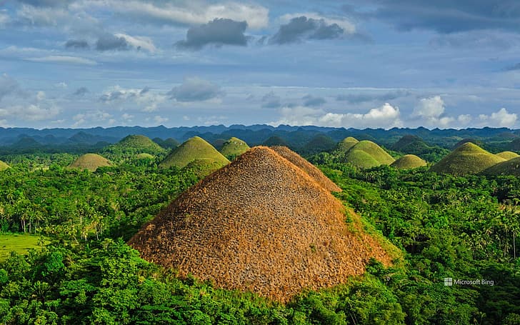 Chocolate Hills, bohol, Philippines, nature, landscape, HD wallpaper