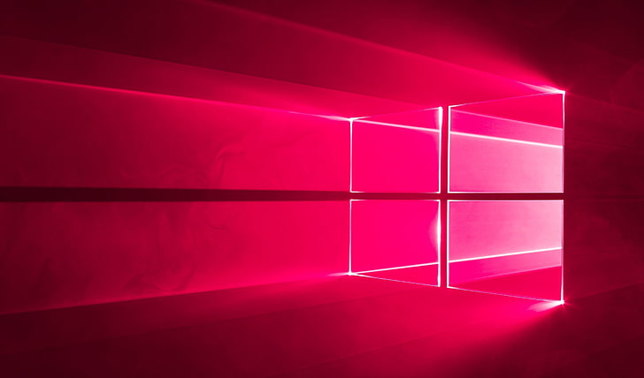 red Windows 10 wallpaper, computer, minimalism, operating system HD wallpaper