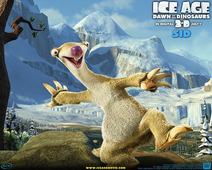 Ice Age, Ice Age: Dawn of the Dinosaurs, Sid (Ice Age), HD wallpaper