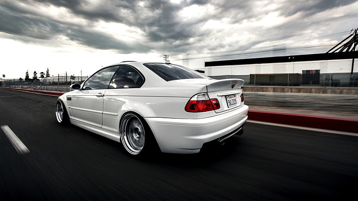white coupe, Speed, Car, E46, BMW, Wallpaper, Stance, Wallapapers