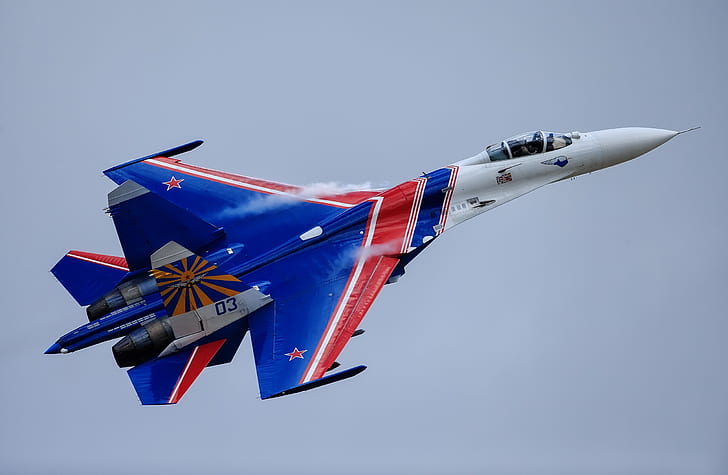 Su-27, aerobatic team, Russian knights
