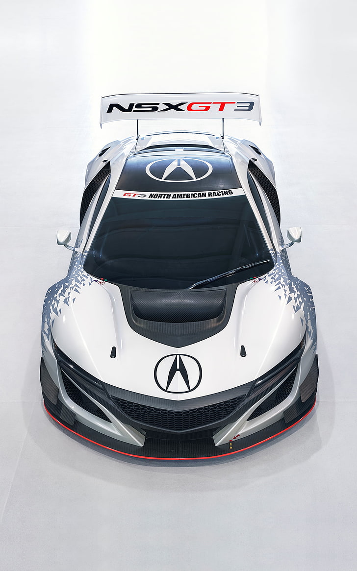Acura NSX, race cars, vehicle, portrait display, simple background, HD wallpaper