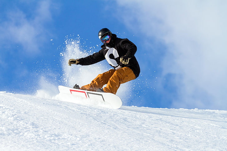 ski, snow, snowboard, snowboarding, sports, winter, HD wallpaper