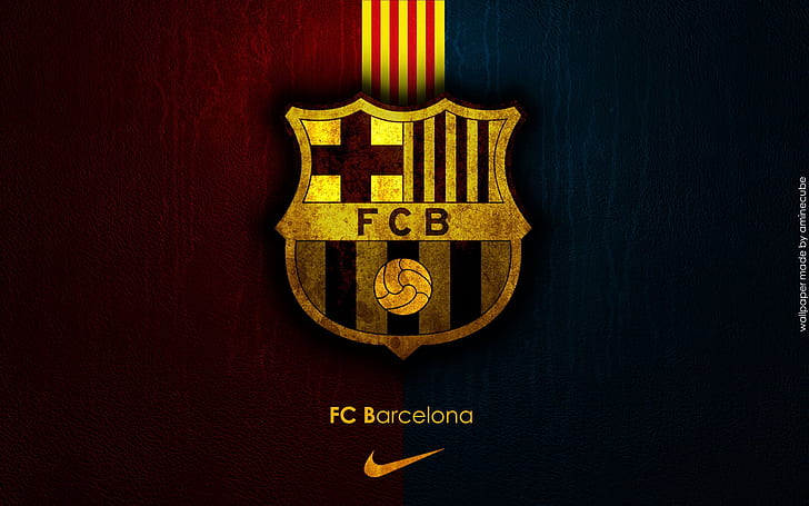 barcelona, spain, football club, sports, logo, HD wallpaper