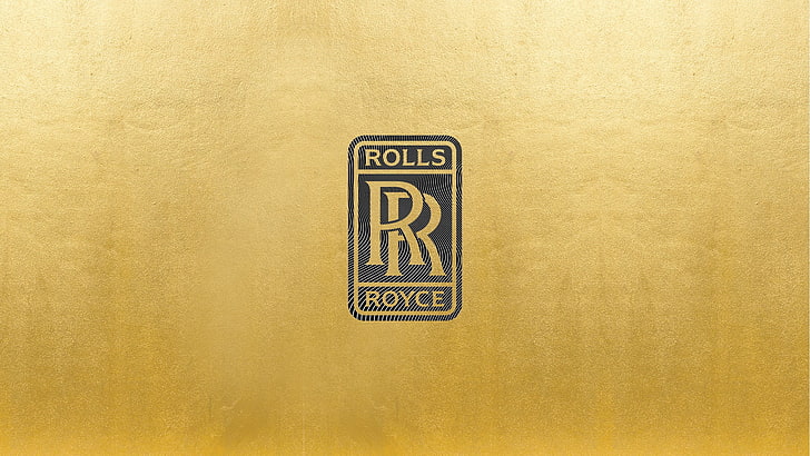 HD wallpaper: Rolls-Royce, logo, gold, yellow, text, communication, sign |  Wallpaper Flare