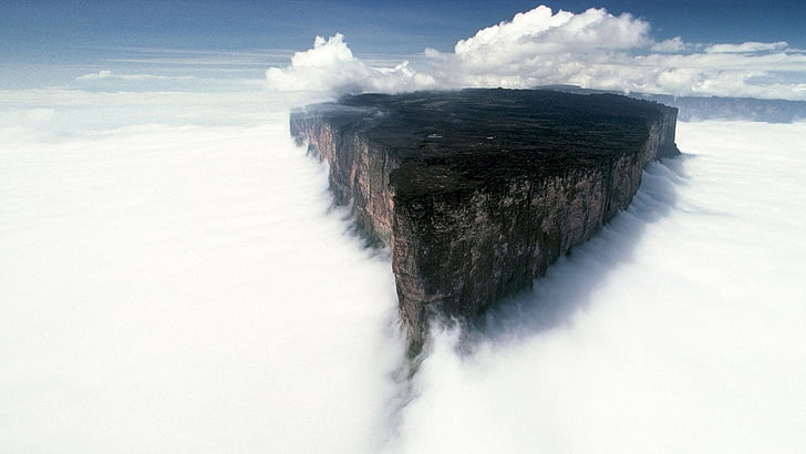 landscape, mist, Mount Roraima, Venezuela