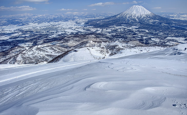 Mount Yotei, Asia, Japan, Winter, Mountain, Resort, Snow, d700, HD wallpaper
