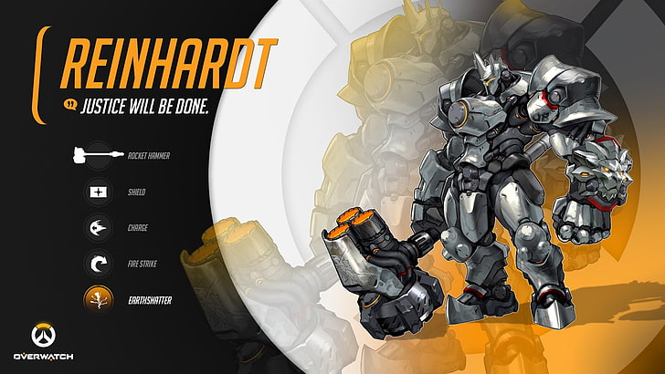 Reinhardt game character application screenshot, Blizzard Entertainment, HD wallpaper