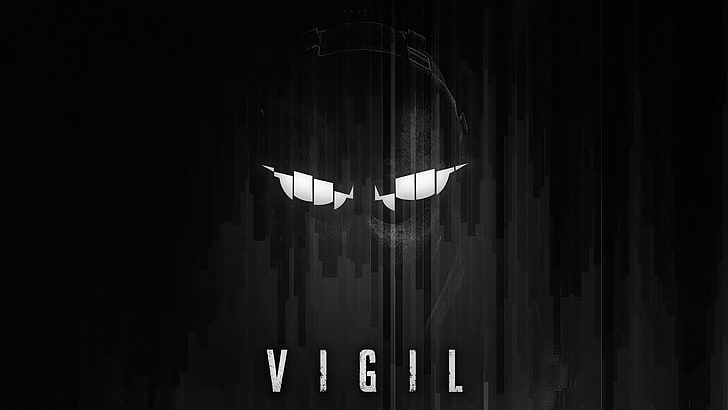 Vigil, 8K, Operator VIGIL, 4K, Black, Rainbow Six Siege, illuminated