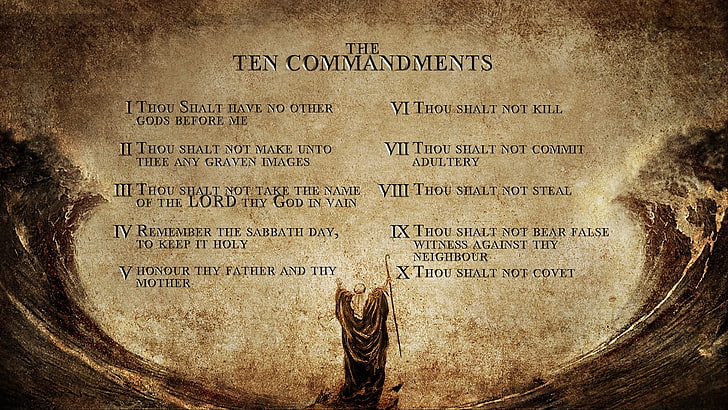 commandments, ten commandments, religion, religious, christian, HD wallpaper