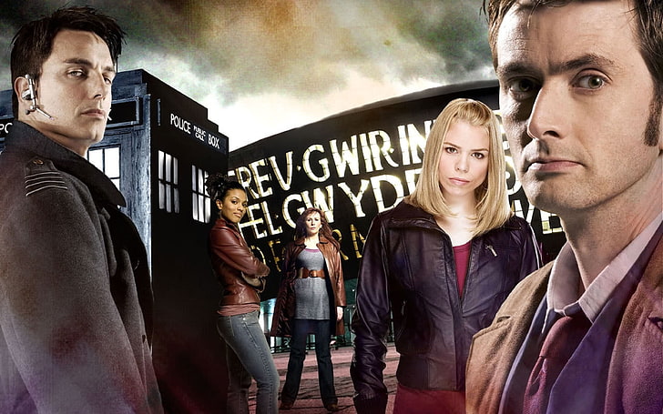 TV series wallpaper, Doctor Who, The Doctor, TARDIS, David Tennant