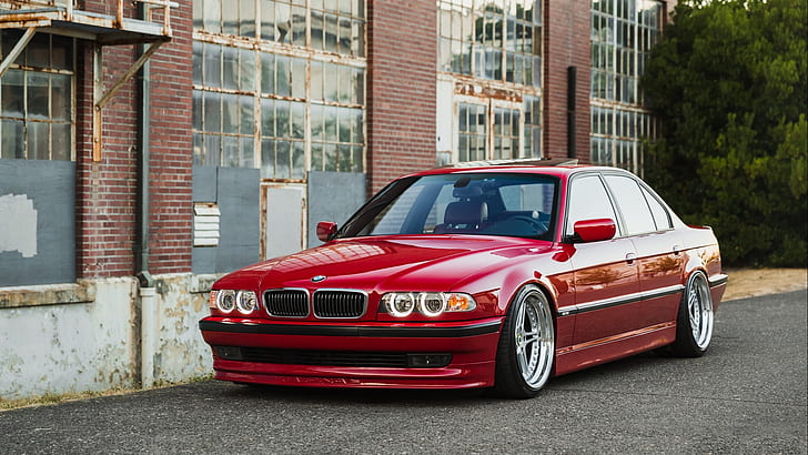BMW, 740, RED, E38