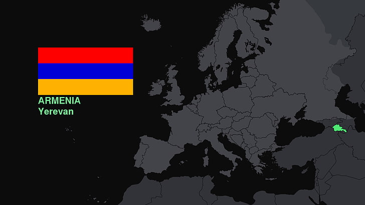 Armenia, flag, map, silhouette, text, no people, nature, communication, HD wallpaper