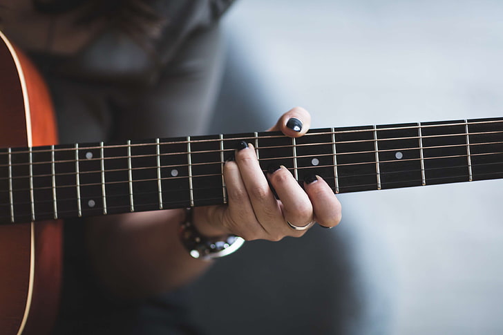 chord, close up, guitar, guitarist, hand, instrument, music
