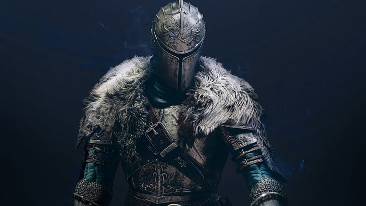 stainless steel knight's armor, Dark Souls, Dark Souls II, fantasy art, HD wallpaper