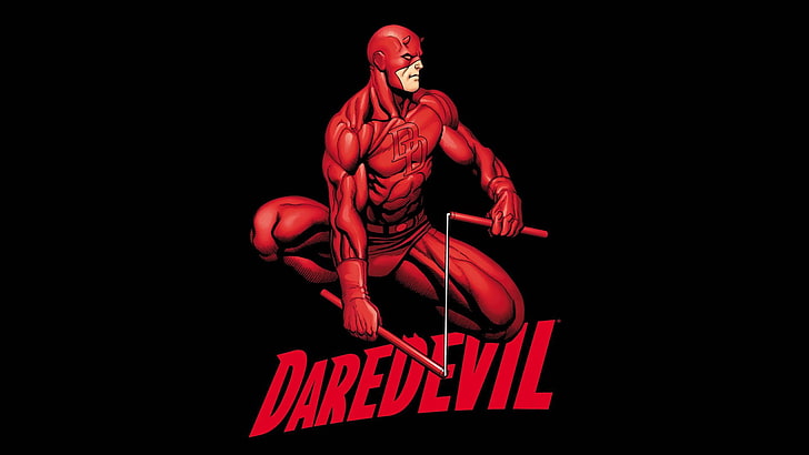 Daredevil wallpaper, Marvel Comics, superhero, black background, HD wallpaper