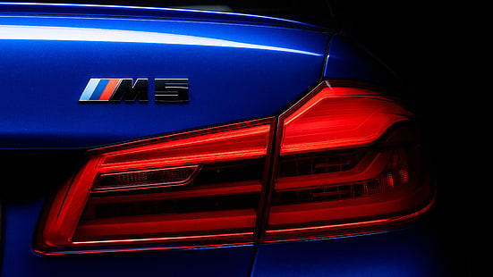 Hd Wallpaper 2019 4k Bmw M5 Led Tail Lights Red Blue Illuminated No People Wallpaper Flare
