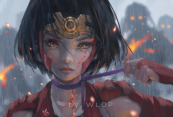 warrior illustration, anime, anime girls, Kabaneri of the Iron Fortress, HD wallpaper