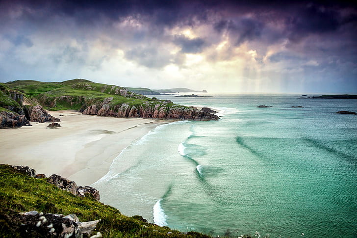 Scotland, Great Britain, seashore, Alba, landscape, Nature, coast, HD wallpaper