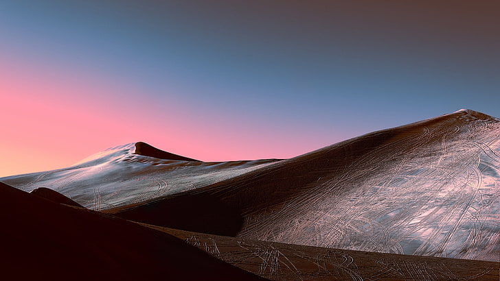 HD wallpaper: Sunset, Dunes, Neon, Desert | Wallpaper Flare